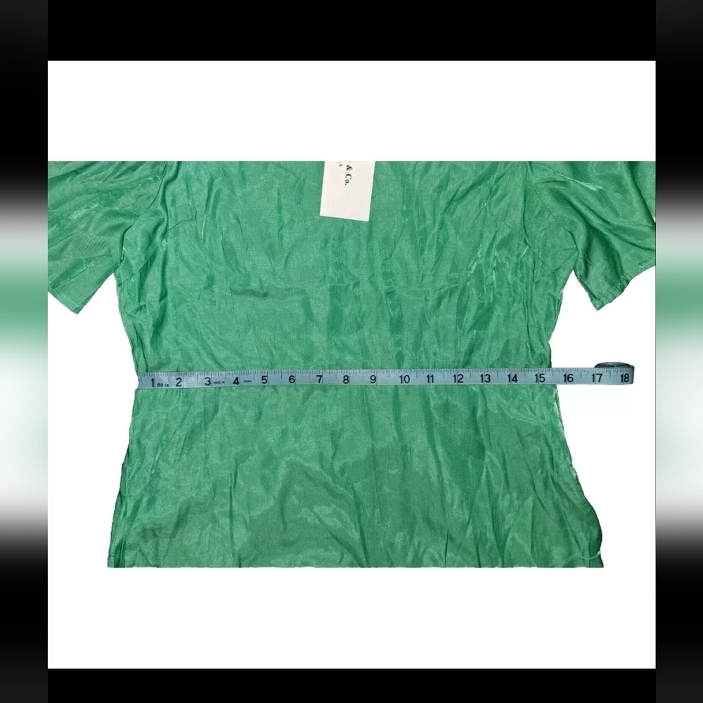 Christy & Co Emerald Green Maxi Dress Size Medium Off Shoulder Pockets NWT B21#7 - Picture 8 of 9